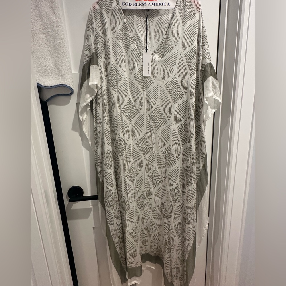 Michael Stars White and Gray Swim Coverup